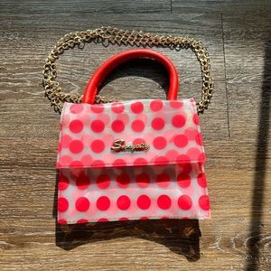 Red polkadot bag